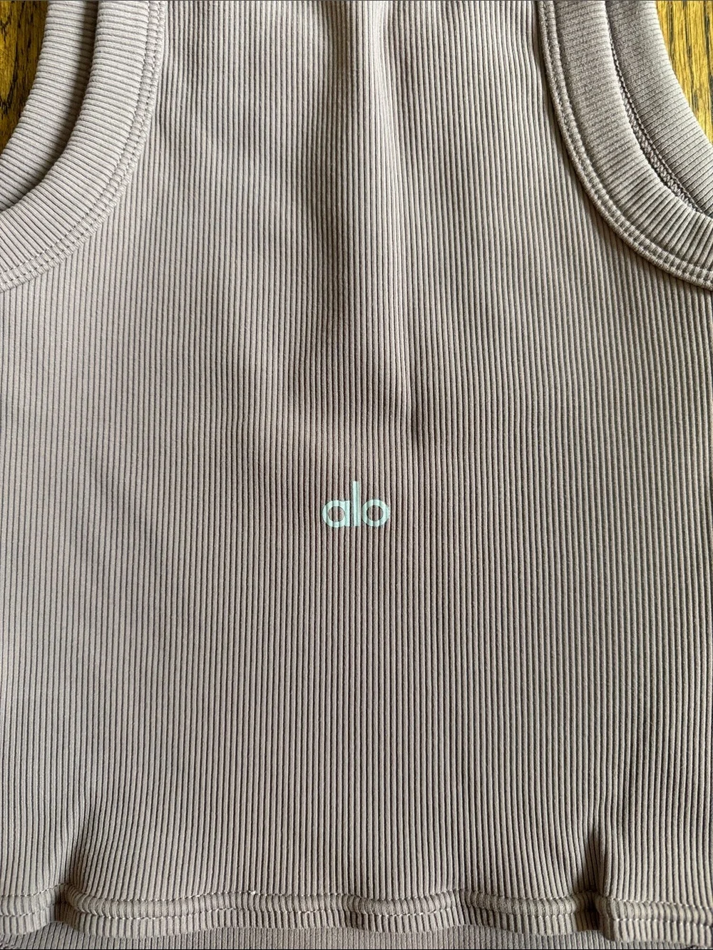 Alo Mauve Pink Purple Goddess Go To Ribbed Tank Top S